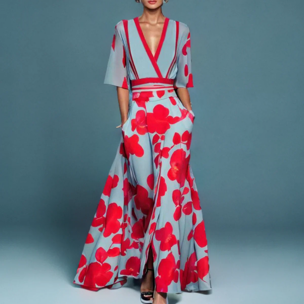 Florita | Women's Floral Wrap Dress with Flattering Fit | Elegant Summer Style for Every Occasion