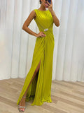 Freesia | Women's Maxi Dress with Pleated Flowing Design | Perfect for Weddings and Formal Events
