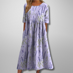 Gail Collection | Women's Floral Midi Dress with Flowing Cut | Effortless Elegance for Everyday Wear