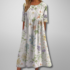 Gail Collection | Women's Floral Midi Dress with Flowing Cut | Effortless Elegance for Everyday Wear