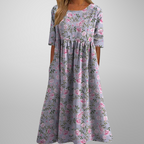 Gail Collection | Women's Floral Midi Dress with Flowing Cut | Effortless Elegance for Everyday Wear
