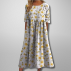 Gail Collection | Women's Floral Midi Dress with Flowing Cut | Effortless Elegance for Everyday Wear