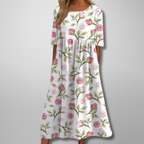 Gail Collection | Women's Floral Midi Dress with Flowing Cut | Effortless Elegance for Everyday Wear