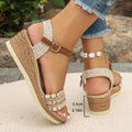 Garnet Collection | Women's Sandals with Cushioned Wedge & Adjustable Straps | Boho Style for All-Day Comfort