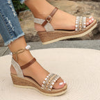 Garnet Collection | Women's Sandals with Cushioned Wedge & Adjustable Straps | Boho Style for All-Day Comfort