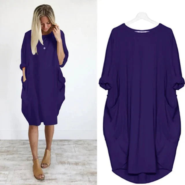 Gina™ | Women's Summer Dress with Flattering Draping & Hidden Pockets | Elegant Style for Effortless Confidence