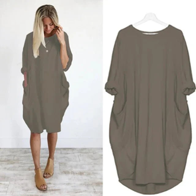 Gina™ | Women's Summer Dress with Flattering Draping & Hidden Pockets | Elegant Style for Effortless Confidence