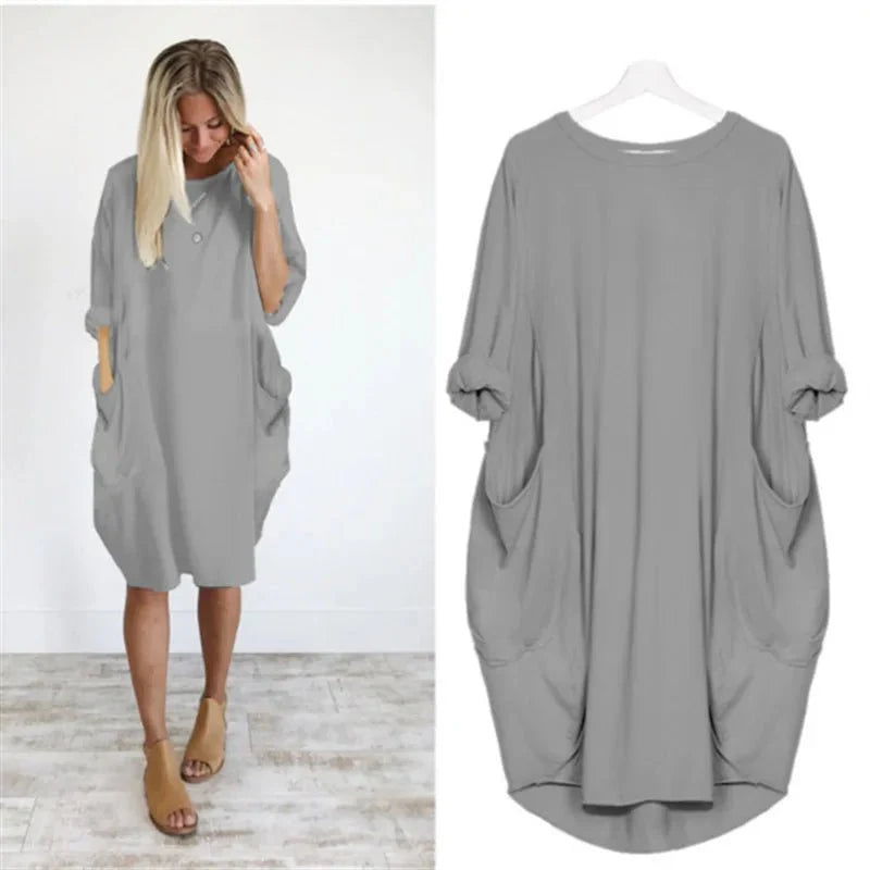Gina™ | Women's Summer Dress with Flattering Draping & Hidden Pockets | Elegant Style for Effortless Confidence