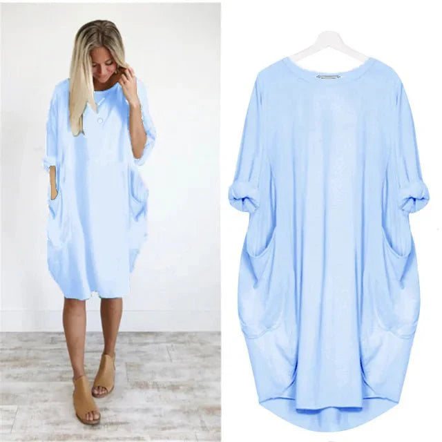 Gina™ | Women's Summer Dress with Flattering Draping & Hidden Pockets | Elegant Style for Effortless Confidence