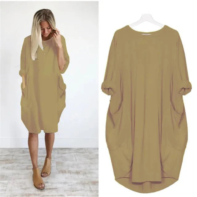 Gina™ | Women's Summer Dress with Flattering Draping & Hidden Pockets | Elegant Style for Effortless Confidence