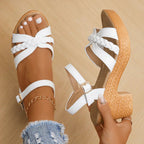 Halle Collection | Women's Sandals with Adjustable Straps & Cushioned Insole | Elegant Footwear for All-Day Comfort