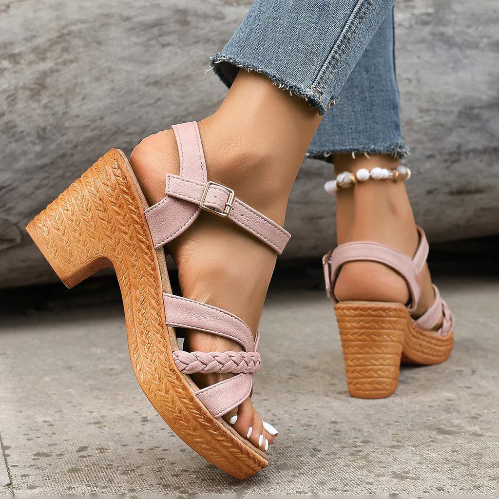 Halle Collection | Women's Sandals with Adjustable Straps & Cushioned Insole | Elegant Footwear for All-Day Comfort