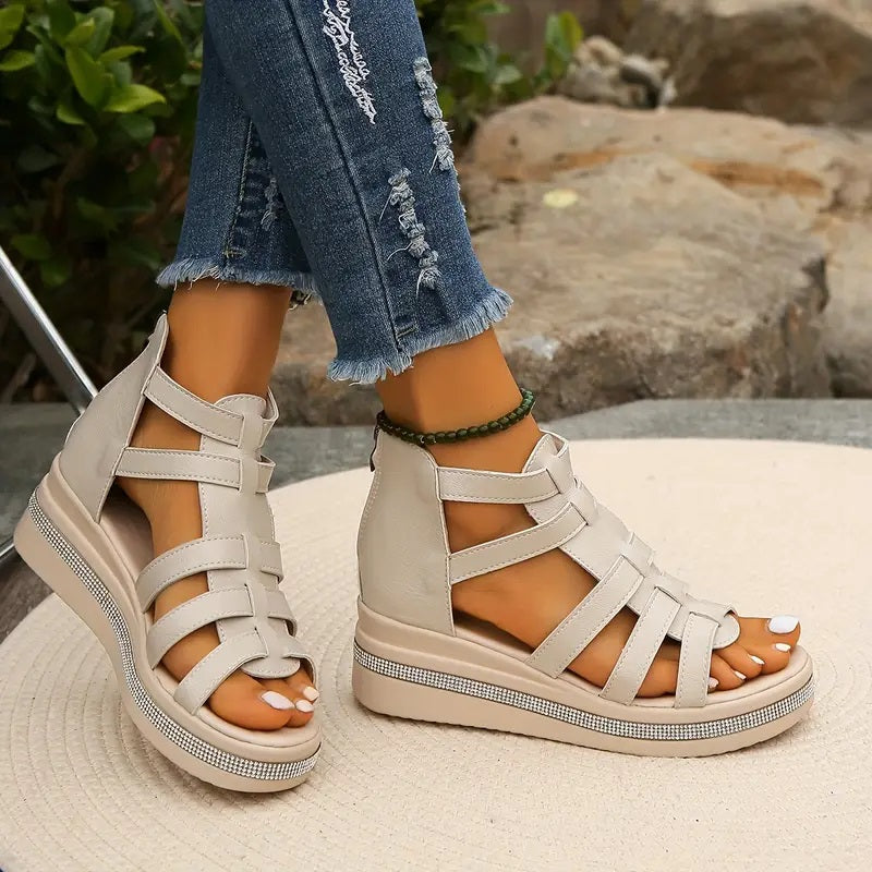 Hannah | Women's Sandals with Rhinestone Accents for Stylish Comfort