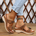 Heath Collection | Women's Slides with Cushioned Comfort | Elegant Floral Design for All-Day Style