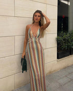 Iris Collection | Women's Dress with Crochet Design | Breezy Summer Tunic for Beach Elegance