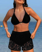 Isabella Collection | Women's Bikini Set with Lace Detailing | Flattering Fit for Elegant Summer Style