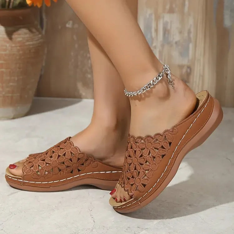 Isla | Women's Sandals with Cushioned Support & Floral Design | All-Day Comfort