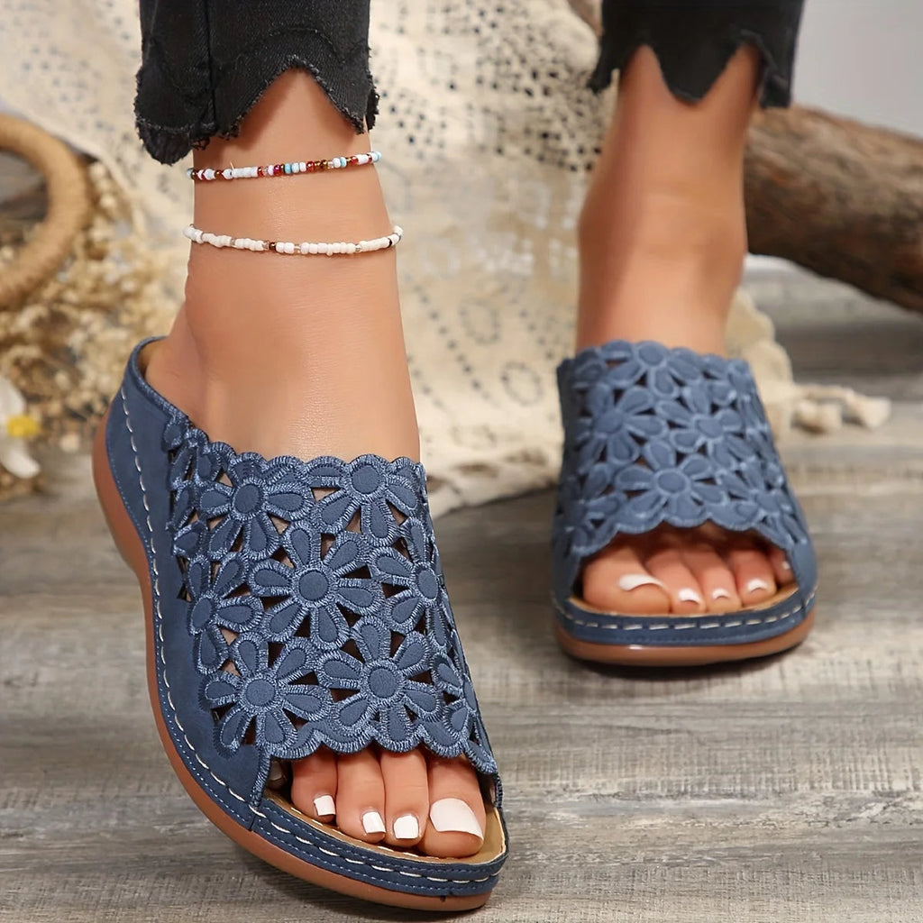 Isla | Women's Sandals with Cushioned Support & Floral Design | All-Day Comfort
