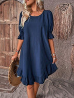 Joan Collection | Summer Dress with Ruffle Details | Tummy-Covering Beach Dress for Effortless Style