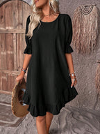 Joan Collection | Summer Dress with Ruffle Details | Tummy-Covering Beach Dress for Effortless Style