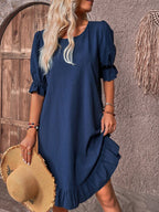 Joan Collection | Summer Dress with Ruffle Details | Tummy-Covering Beach Dress for Effortless Style