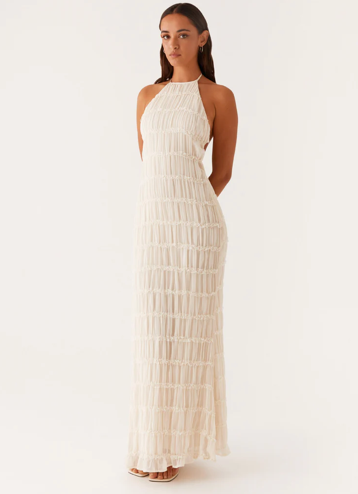 Jolene Collection | Floral Maxi Dress with Adjustable Halter Neckline | Flattering Fit for Effortless Style