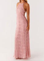 Jolene Collection | Floral Maxi Dress with Adjustable Halter Neckline | Flattering Fit for Effortless Style