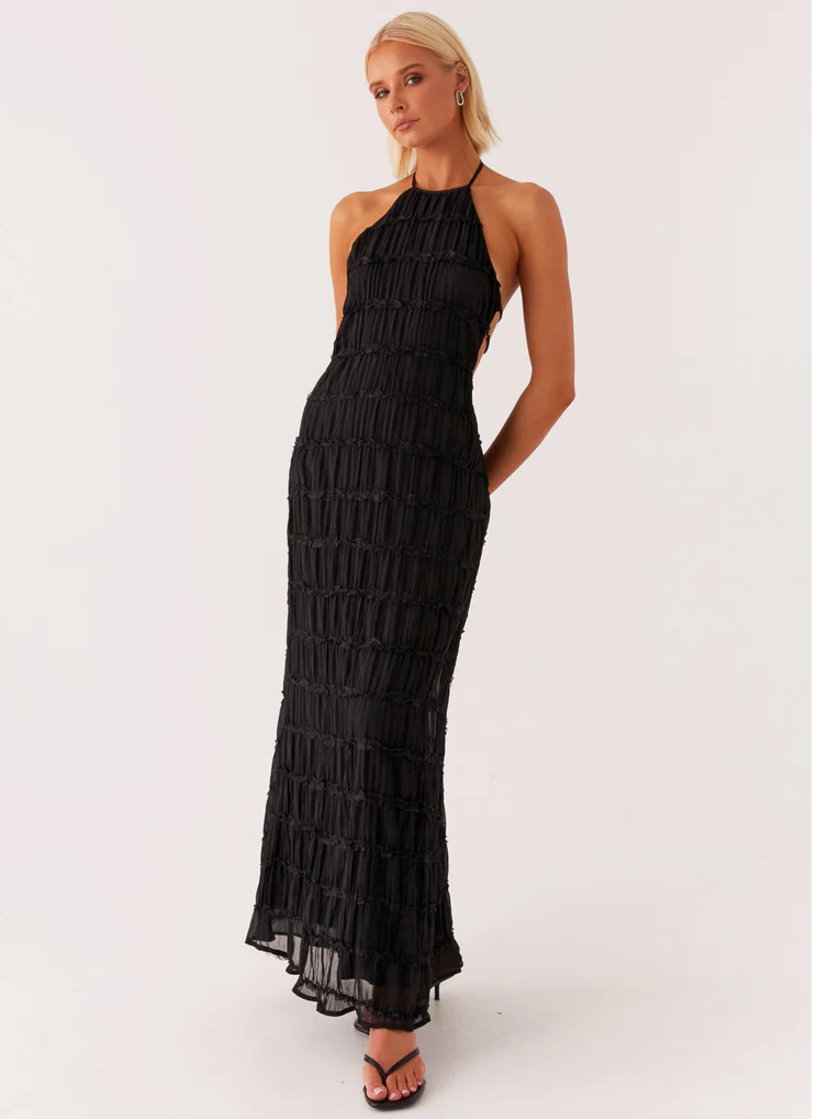 Jolene Collection | Floral Maxi Dress with Adjustable Halter Neckline | Flattering Fit for Effortless Style