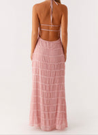 Jolene Collection | Floral Maxi Dress with Adjustable Halter Neckline | Flattering Fit for Effortless Style