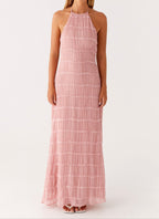 Jolene Collection | Floral Maxi Dress with Adjustable Halter Neckline | Flattering Fit for Effortless Style