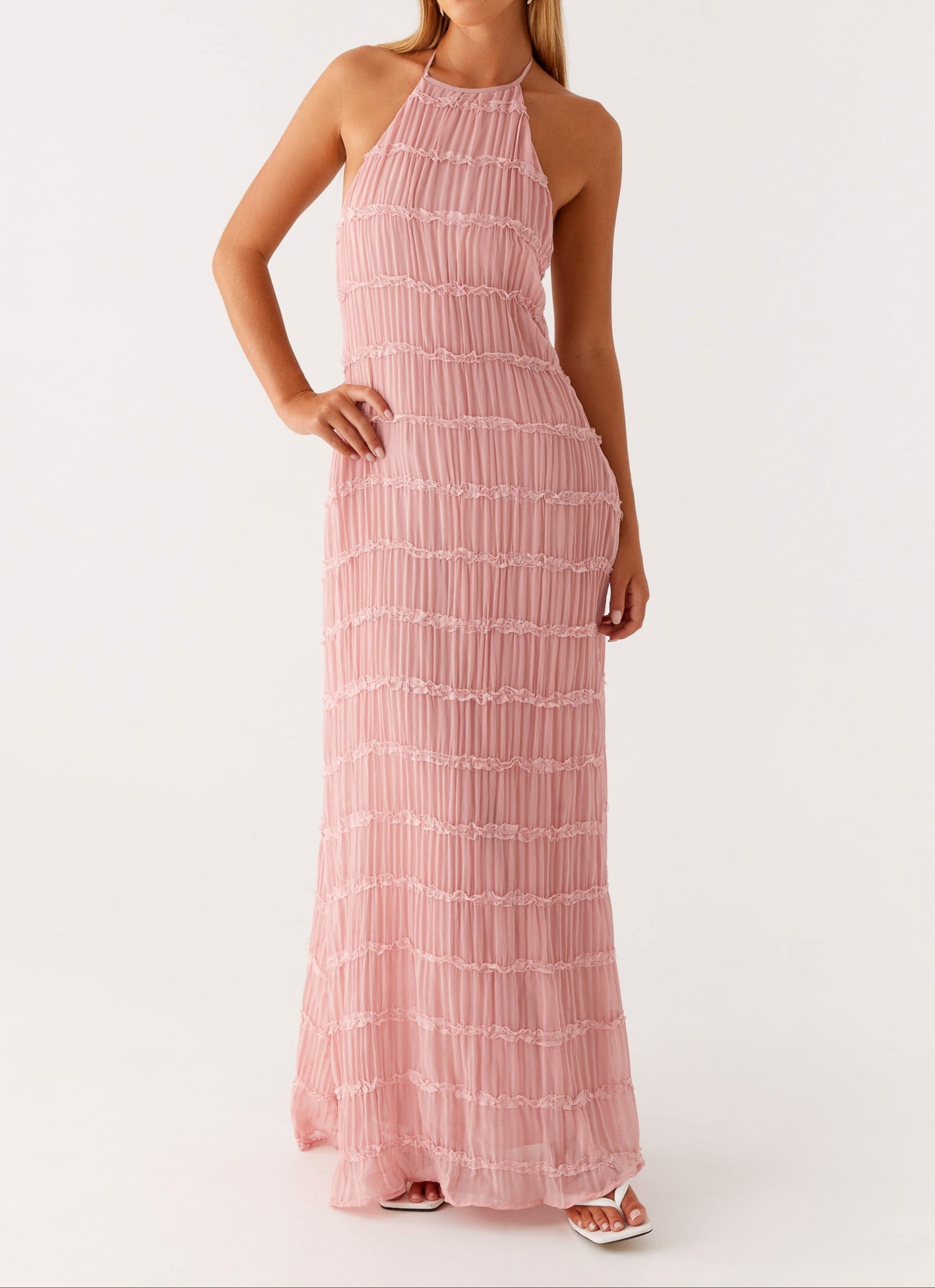 Jolene Collection | Floral Maxi Dress with Adjustable Halter Neckline | Flattering Fit for Effortless Style