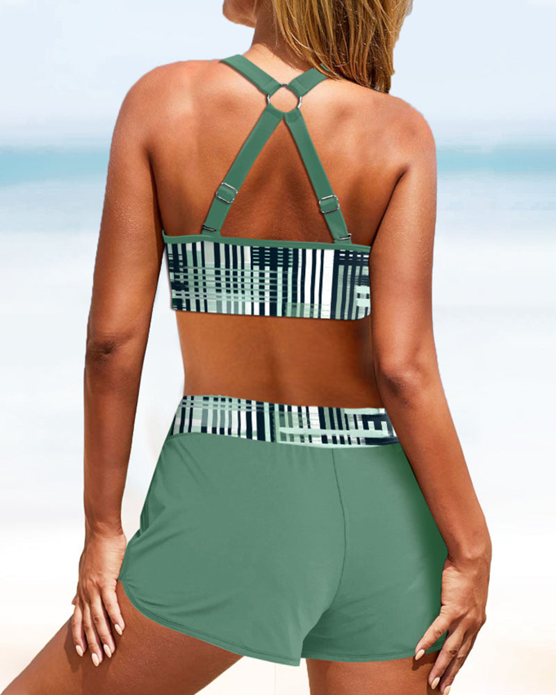 Josephine | Women's High Waisted Bikini Set with Tummy Control | Ribbed Swimwear for Flattering Comfort