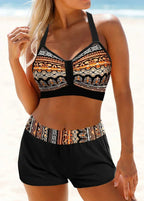 Josephine | Women's High Waisted Bikini Set with Tummy Control | Ribbed Swimwear for Flattering Comfort