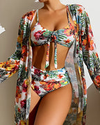 Juanita Collection | High Waisted Bikini Set with Tropical Print | Flattering Design for Confident Beach Days