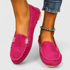 Karlene Collection | Black Loafers for Women with Metal Accents | Comfortable Slip-Ons for All-Day Wear