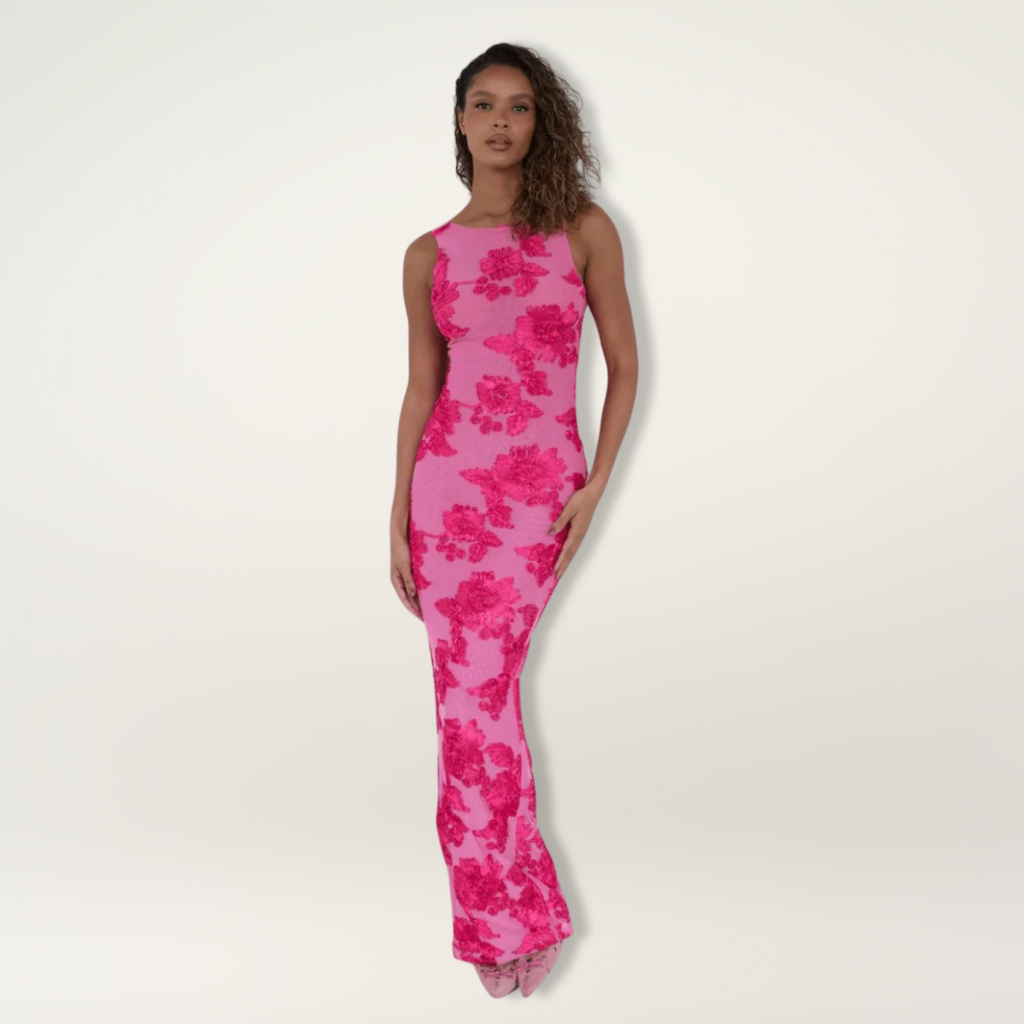 Lily Collection | Floral Maxi Dress for Women with Flattering Silhouette | Soft, Comfortable Fabric for Effortless Elegance