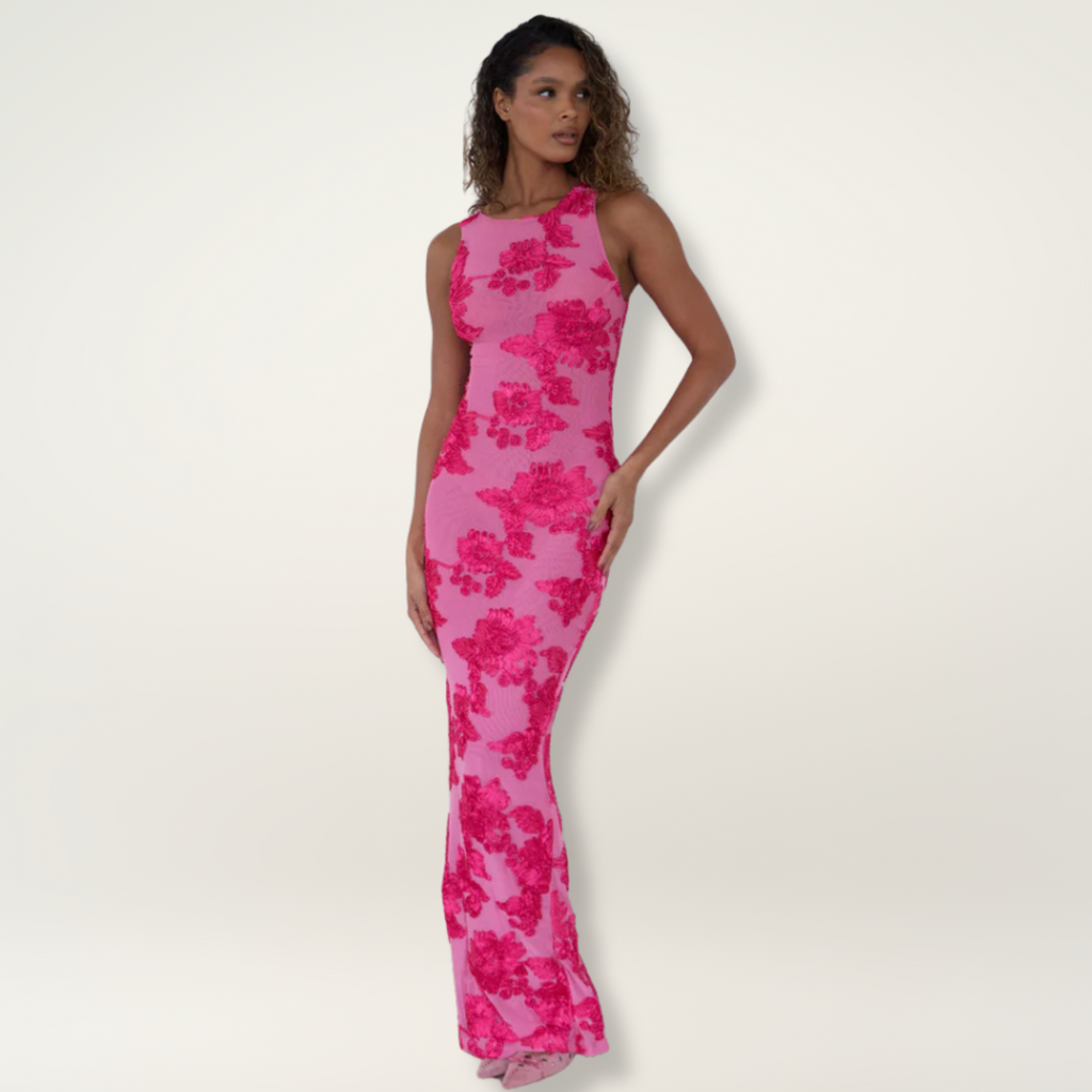Lily Collection | Floral Maxi Dress for Women with Flattering Silhouette | Soft, Comfortable Fabric for Effortless Elegance