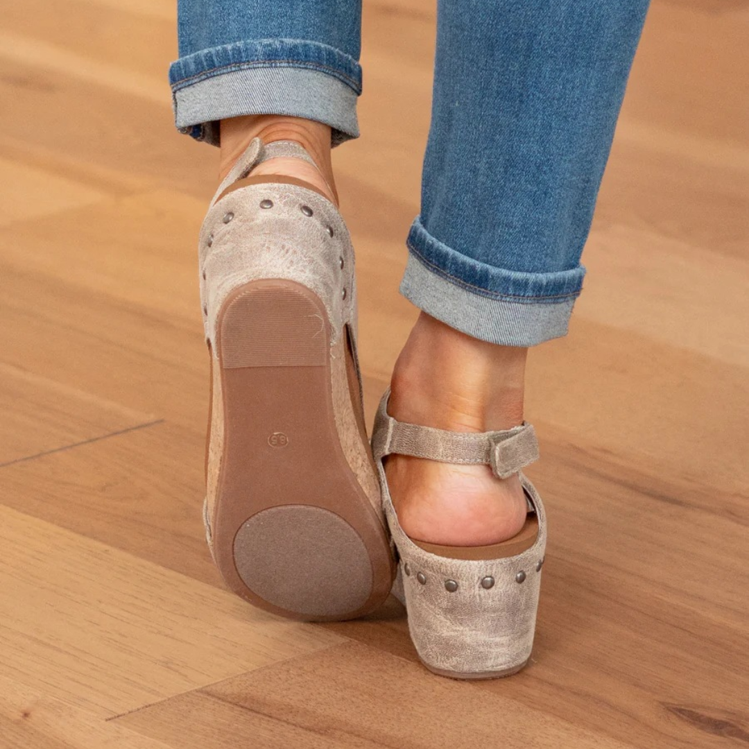 Linda Collection | Wedge Sandals for Women with Breathable Suede | Elegant Design for All-Day Comfort