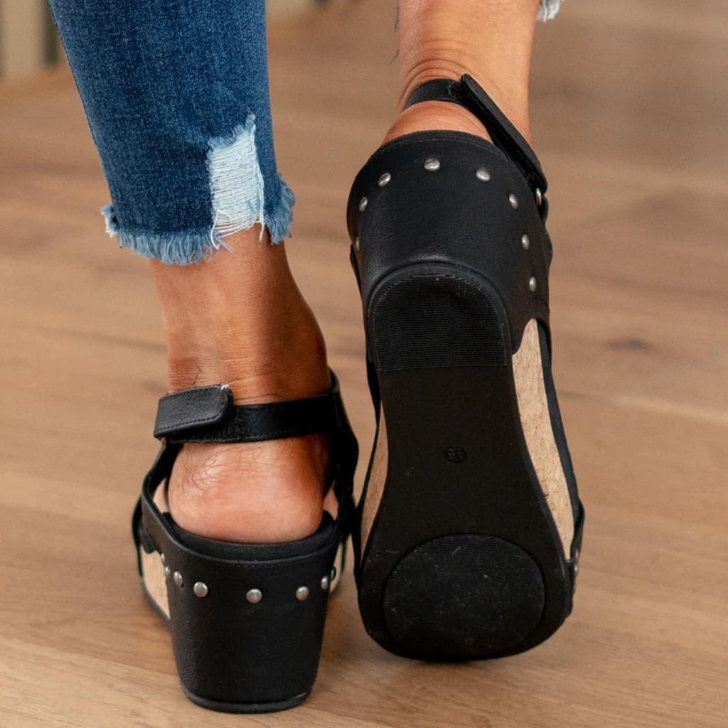 Linda Collection | Wedge Sandals for Women with Breathable Suede | Elegant Design for All-Day Comfort