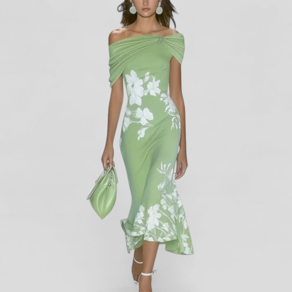 Lindsey Collection | Floral Midi Dress with Unique Print & Relaxed Fit | Effortless Style for Women 0