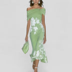 Lindsey Collection | Floral Midi Dress with Unique Print & Relaxed Fit | Effortless Style for Women 0