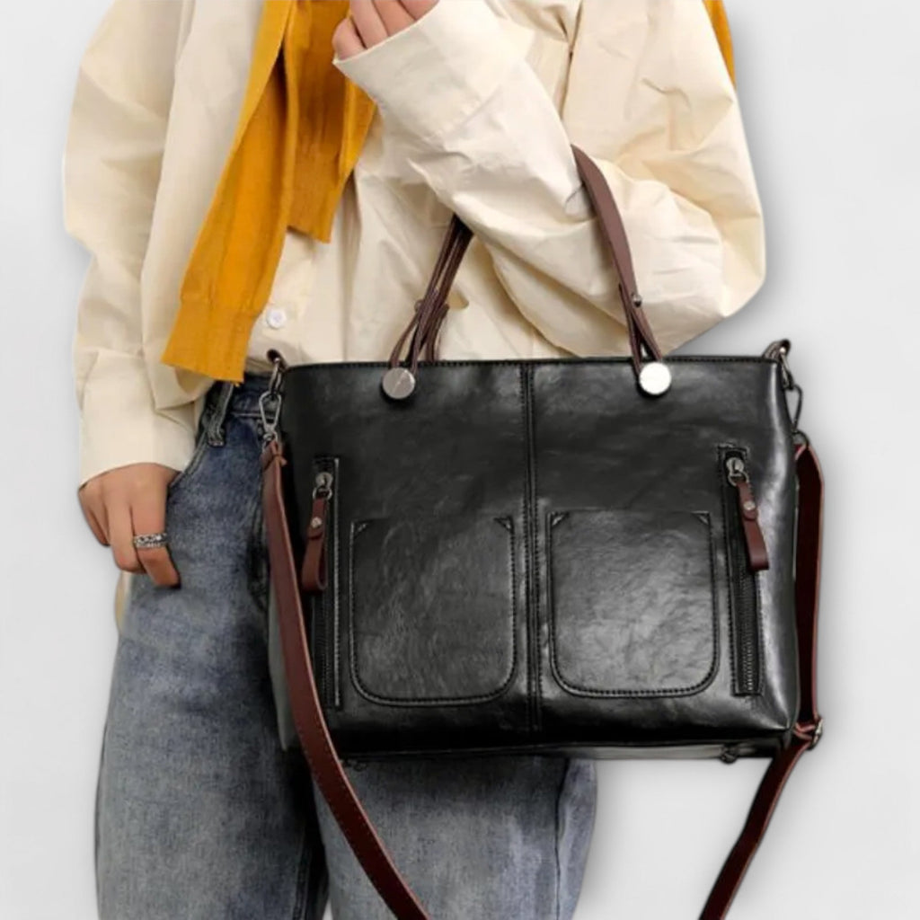 Lora Collection | Elegant Leather Tote Bag with Spacious Interior | Versatile Design for Everyday Use 5