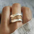 Lumia Collection | DualTone Ring with Elegant Design | Adjustable Fit for Timeless Style 0