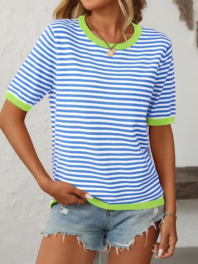 Mandy | Striped Knit Top with Moderate Stretch | Comfortable Fit for Everyday Wear