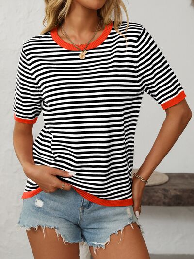 Mandy | Striped Knit Top with Moderate Stretch | Comfortable Fit for Everyday Wear