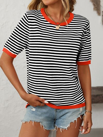 Mandy | Striped Knit Top with Moderate Stretch | Comfortable Fit for Everyday Wear