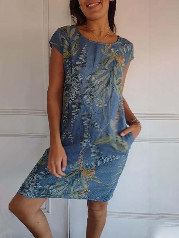 Marilyn Collection | Women's Dress with Soft Fabric & Round Neck | Versatile Summer Style for All-Day Comfort