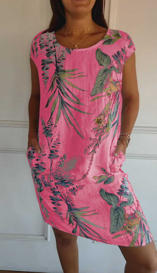 Marilyn Collection | Women's Dress with Soft Fabric & Round Neck | Versatile Summer Style for All-Day Comfort