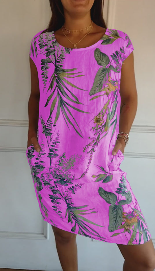Marilyn Collection | Women's Dress with Soft Fabric & Round Neck | Versatile Summer Style for All-Day Comfort