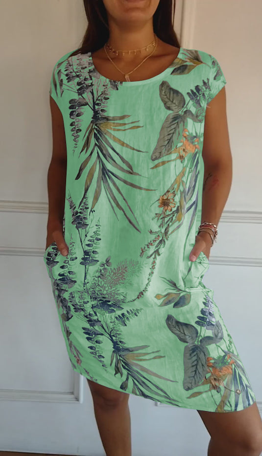 Marilyn Collection | Women's Dress with Soft Fabric & Round Neck | Versatile Summer Style for All-Day Comfort
